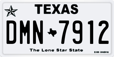 TX license plate DMN7912