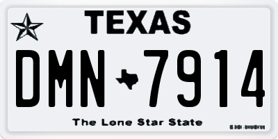 TX license plate DMN7914