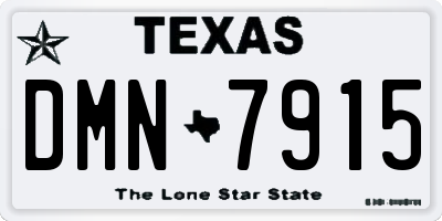 TX license plate DMN7915