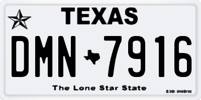 TX license plate DMN7916