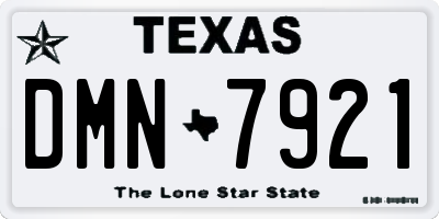 TX license plate DMN7921
