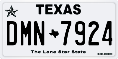 TX license plate DMN7924