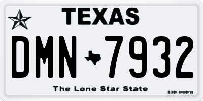 TX license plate DMN7932