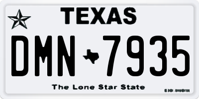 TX license plate DMN7935