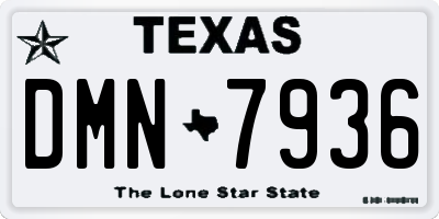 TX license plate DMN7936