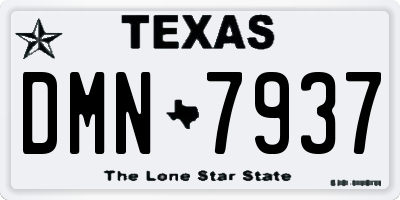 TX license plate DMN7937