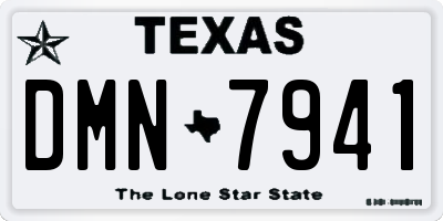 TX license plate DMN7941