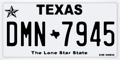 TX license plate DMN7945