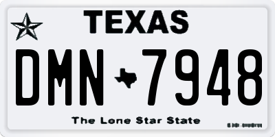 TX license plate DMN7948