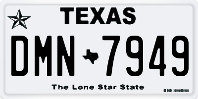 TX license plate DMN7949