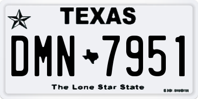 TX license plate DMN7951