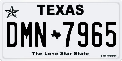 TX license plate DMN7965