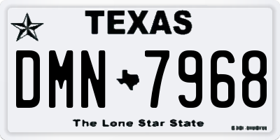 TX license plate DMN7968