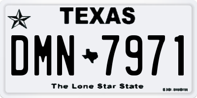 TX license plate DMN7971