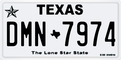 TX license plate DMN7974