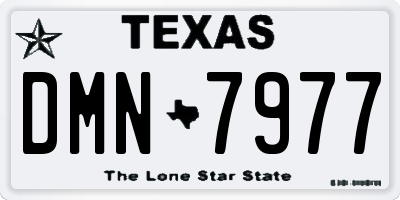 TX license plate DMN7977