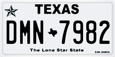 TX license plate DMN7982