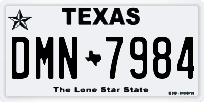 TX license plate DMN7984