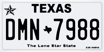 TX license plate DMN7988