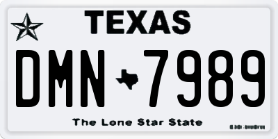TX license plate DMN7989