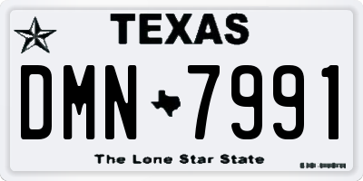 TX license plate DMN7991