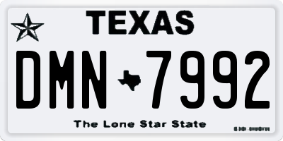 TX license plate DMN7992
