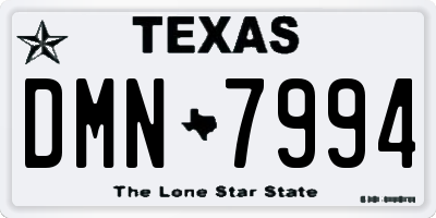 TX license plate DMN7994
