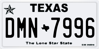 TX license plate DMN7996