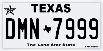 TX license plate DMN7999