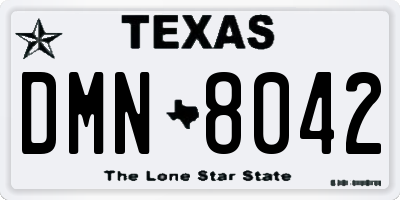 TX license plate DMN8042