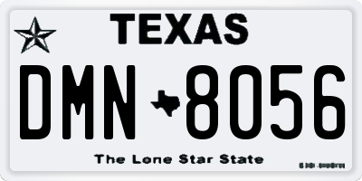 TX license plate DMN8056