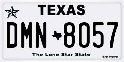 TX license plate DMN8057