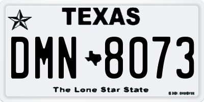 TX license plate DMN8073