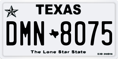 TX license plate DMN8075