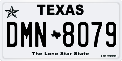 TX license plate DMN8079