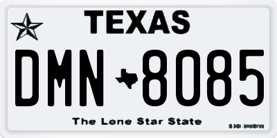 TX license plate DMN8085