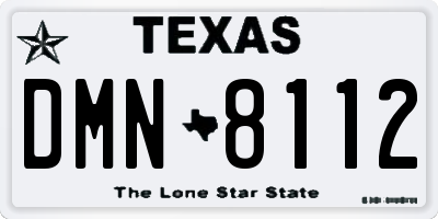 TX license plate DMN8112