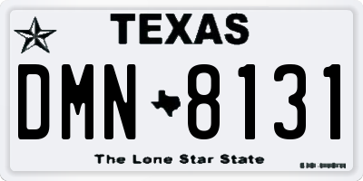 TX license plate DMN8131
