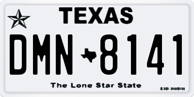 TX license plate DMN8141
