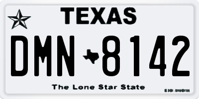 TX license plate DMN8142