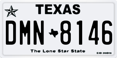 TX license plate DMN8146