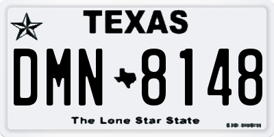 TX license plate DMN8148