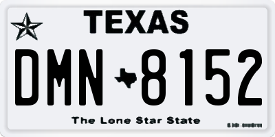 TX license plate DMN8152