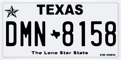 TX license plate DMN8158