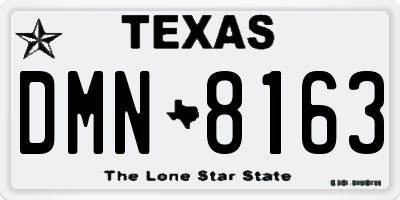 TX license plate DMN8163