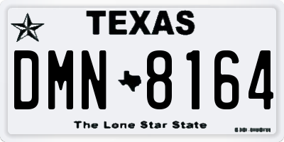 TX license plate DMN8164