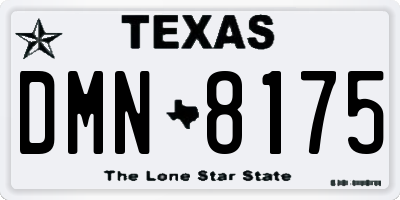 TX license plate DMN8175