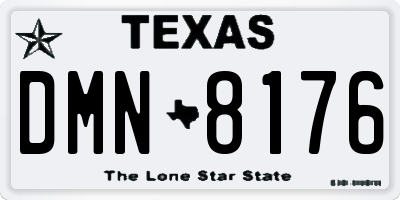 TX license plate DMN8176