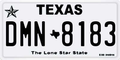 TX license plate DMN8183