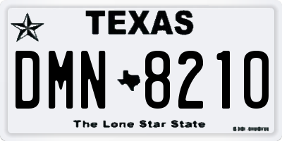 TX license plate DMN8210